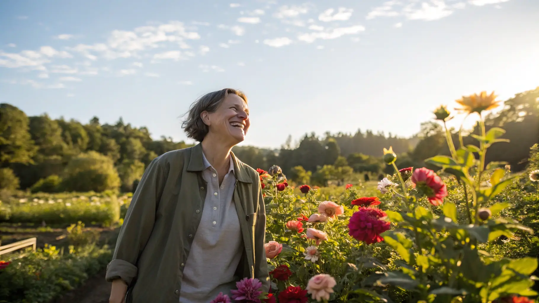 Woman in Garden